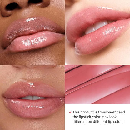 WEEMAY Honey Noir Pink Honey Lip Gloss, Deep Moisturizing Tinted Lip Balm, Nourishing honey Noir Lipstick, Pink Lip Gloss, Hydrating Lipgloss for All Skin Tones