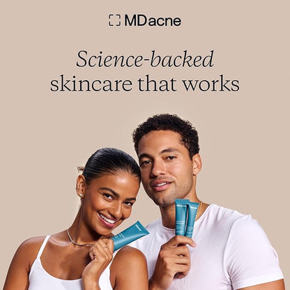 MDacne Clarifying Clay Face Mask - Deep Pore Detox with Australian Pink Clay - Detoxifying, Exfoliating & Brightening - Reduce Skin Redness & Irritation for Sensitive Acne-Prone Skin (1 Pack)