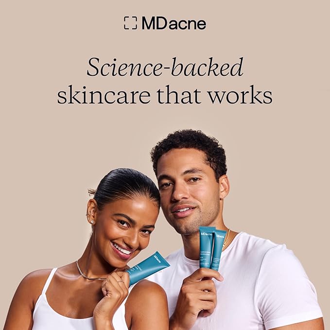 MDacne Shaving Cream for Acne-Prone Skin, 3-Pack, Oil-Free, Eliminates Razor Burn, Cuts & Infections - Reduce Skin Irritation & Prevent Shave Bumps & Nicks - Vegan, Paraben & Cruelty Free