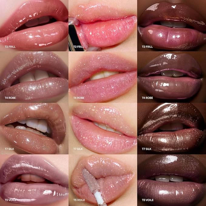 ENTROPY MAKEUP Tulle Lip Gloss, Lightweight 3D Pearl Shimmer, Ultra-Gloss High Shine, Non-Sticky Moisturizing Lip Gloss with Peptide Complex, Slip