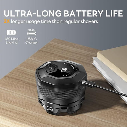 Head Shavers for Bald Men, 6D Magnetic Floating Blades, Smooth Shave in 3 Minutes, USB-C Rechargeable, 180min Runtime, Wet & Dry, Easy Clean, Anti-Slip Design(A6-Plus)