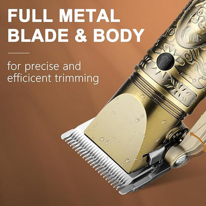 GSKY Professional Hair Clippers, Beard Trimmer for Men Electric Razor, Clippers and Trimmers Set Shavers for Men, Barber Clippers Hair Cutting Kit