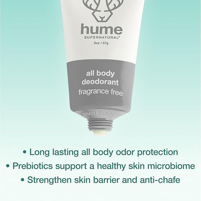 Invisible Whole Body Deodorant for women and men - All Over Full Odor Control Aluminum Free Deo - No Baking Soda- Anti-Chafing Cream Full Body deodorant, Safe for Sensitive Skin, Fragrance-Free