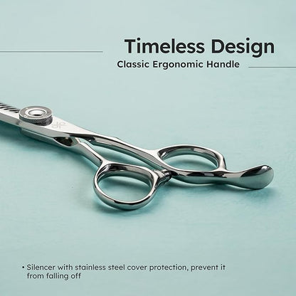 K9 6" 3-in-1 Professional Thinning Shears – Adjustable Thinning Rate (15%, 25%, 35%), Barber Shears Made with Premium VG10 Steel, Lightweight, Razor-Sharp, Ergonomic Handle for Hairstylists