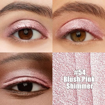 Kaely Cream Eye Shadow Sticks, Blush Pink Shimmer Eyeliner Pencil Eyeshadow Palette Makeup, Eye Highlighter Brightener Stick for Older Women Waterproof Pigmented, sombras para ojos, New-54