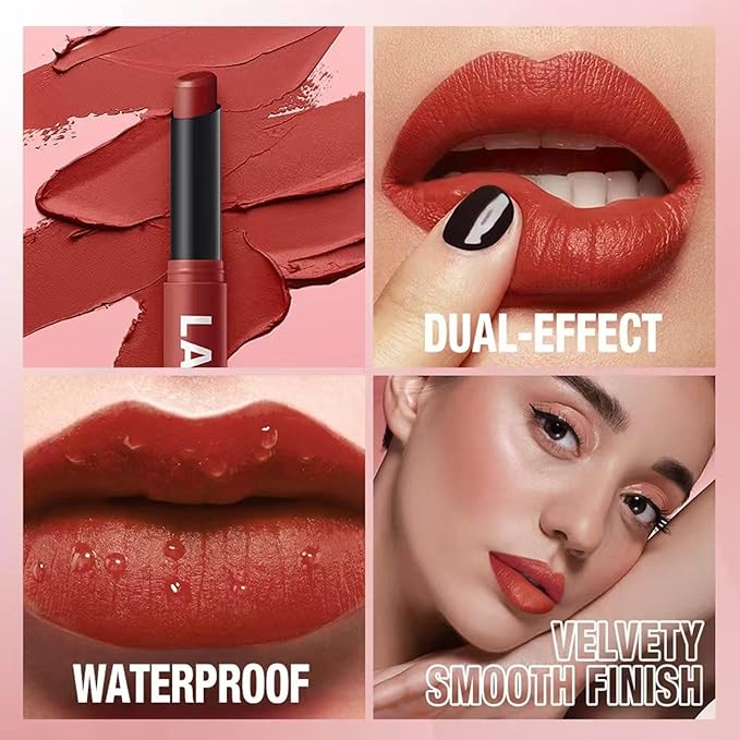 Matte Lipstick for Women Girls teen Lip Makeup Lipsticks Lip Liner Pencil Waterproof Long Lasting Hypoallergenic Highly Pigmented Quick Makeup Lightweight Portable Lip stick 9#