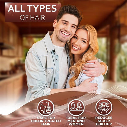 Salicylic Acid Shampoo and Conditioner Set - Scalp Exfoliator Formula for Flakes - Anti Dandruff and Itch Relief for Women and Men - Sulfate and Paraben Free - For Dry, Flaky, Itchy and Oily Hair