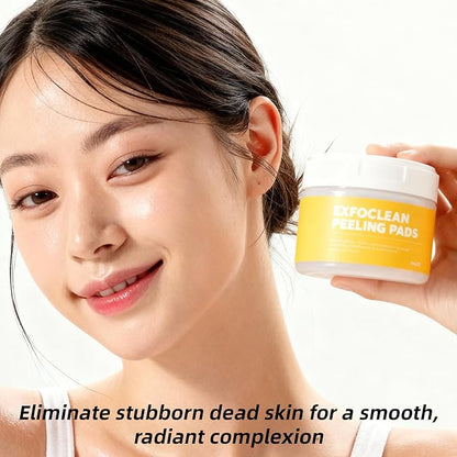 MEDB Exfoclean Peeling Pads Korean Skincare Exfoliating Face Pad with AHA & BHA Face Exfoliator Toner Pads with Salicylic Acid Brightening, Hydrating, Pore Care, for Radiant & Clear Skin, 60 Counts
