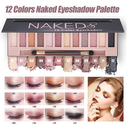 All in One Makeup Kit for Women Full Kit,Travel Make Up Gift Set for Women Teens Girls, Includes Eyeshadow,Foundation,Lipstick,Mascara,Brush,Sponge,Brow Powder & Soap,Eyeliner,Primer,Contour,Bag