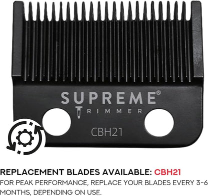Supreme Trimmer Darkstar 72 Clipper with Magnetic Vector Motor | 180 Min Run Time, 9000 RPM Barber Hair Clipper | Low Noise, Professional Clipper DLC Blades | STC72