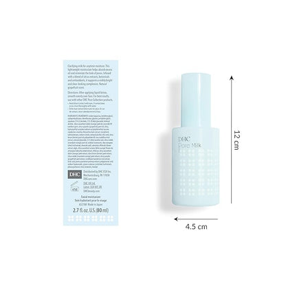 DHC Pore Milk, Pore Minimizing Daytime Moisturizer, Lightweight, Hydrating, Helps to Reduce Pores, Fragrance and Colorant Free, 2.7 fl. oz.