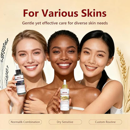 Peel Shot Glow Rice Peeling Ampoule Duo, White Rice Refines Texture+Hyaluronic Acid Locks Moisture, Black Rice Niacinamide Controls Oil Salicylic Acid Gentle Pore Clean, For Various Skins (5.4 fl oz)