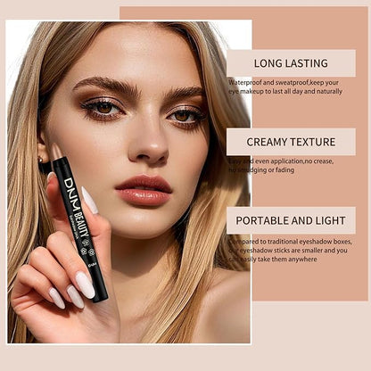 Colorful Shimmery Eye Shadow Stick Glittering Eye Shadow Sticks Set with Retractable and Waterproof Eyeshadow Pencil for Long-Lasting Makeup Eyeshadow (16 Pcs)