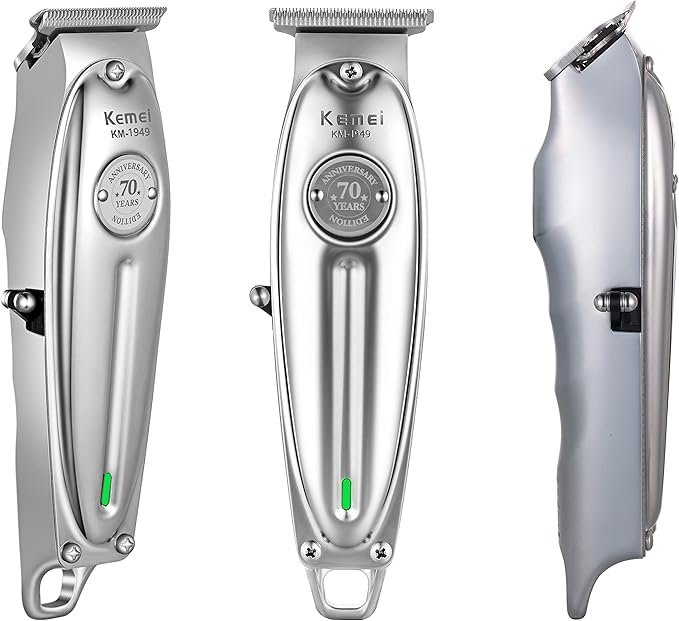 KEMEI Professional Beard and Hair Trimmer for Men, Cordless T-Blade Trimmers, Electric Hair Clippers for Barbers and Stylists, All Body Grooming Model 1949