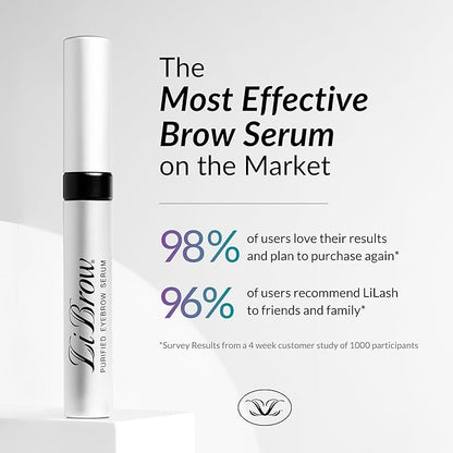 LiLash & LiBrow Best Sellers Set - Contains LiLash Purified Eye Serum & LiBrow Purified Eyebrow Serum, Natural Eyelash and Eyebrow Enhancement Serums