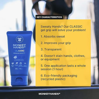MONKEY HANDS MonkeyHands Gel Grip Pole Dance, Calisthenics, Rings, Parkour, Gymnastics, Padel, Tennis and More - High Performance - Skin Friendly, Vegan
