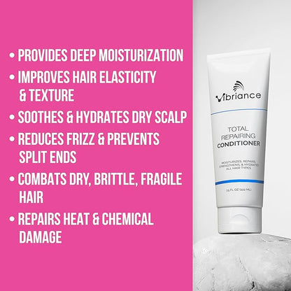 Vibriance Total Repairing Conditioner - Thickening Biotin Conditioner for Aging Hair for Women and Men - For Thinning Hair, Dry Scalp