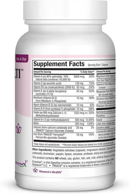 Womens Multivitamin – Methylated Multivitamin for Women with 23 Key Vitamins C, D, B6, B12, Calcium, Probiotics, Biotin & More – Energy, Skin, Nails & Gut Health Support – Kosher (60 Capsules)
