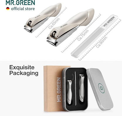 MR.GREEN Baby Safety Nail Clippers Nail Care Clippers Fingernail Cutter Newborn Baby Convenient Nail File Manicure Tools (Parent Child Nail Clipper+Nano Glass File)
