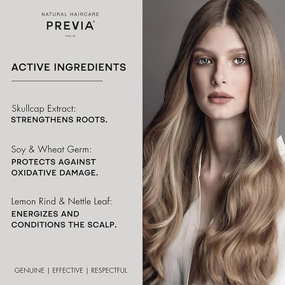 PREVIA Hair Regrowth Treatment | Formulated with Skullcap Extract, Soy & Wheat Germ | Clinically Proven Formula for Thicker & Stronger Hair | 3.38 Oz
