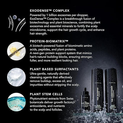 Caldera + Lab Hair Care System for Men – Shampoo, Conditioner & Leave-In Scalp Serum | Clean, Sulfate-Free Set | Fuller-Looking, Stronger Hair | Gift-Ready