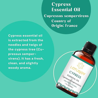 Cypress Essential Oil for Diffuser Skin Soap Making, 100% Pure Natural Cypress Oil- 1 Oz