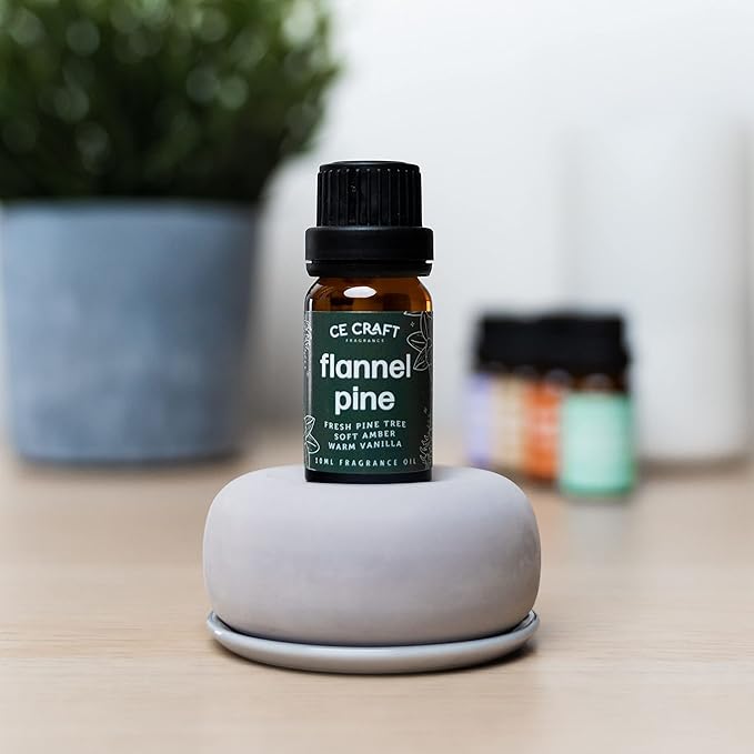 CE Craft Premium Fragrance Oil Pair for Diffusers - Flannel Musk + Flannel Pine – Diffuser Oils Fragrances Scented for Home, Candle Soap Making Supplies, Aromatherapy Blends for House (10 mL)