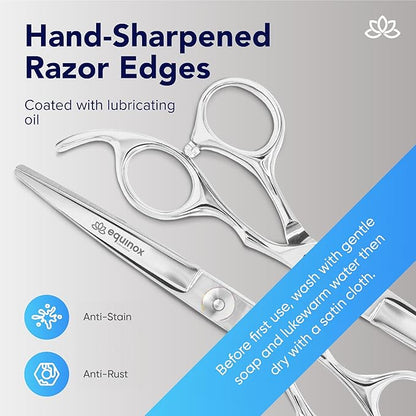 Equinox Barber & Salon Styling Series, Barber Hair Cutting Scissors/Shears, 6.0" Overall Length