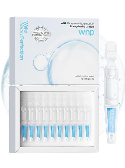 WNP Ultra Hydrating Serum 3% Hyaluronic Acid Smoother Skin|Pre-makeup SkinCare|Anti-Aging serum for face Single-Use Vials Skincare|for Sensitive skin|4D Hyaluronic Acid (12ml)