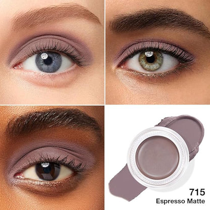Single Cream Eye Shadow,Espresso Nude Matte Natural Monochrome Eyeshadow Palette,Waterproof,Long Lasting Naturing-Looking,Vegan & Cruelty-Free,715
