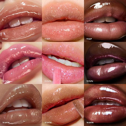 ENTROPY MAKEUP Tulle Lip Gloss, Lightweight 3D Pearl Shimmer, Ultra-Gloss High Shine, Non-Sticky Moisturizing Lip Gloss with Peptide Complex, Silk