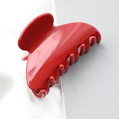 Handmade Celluloid Acetate French Design Barrettes Tortoise Shell Claws Hair Claw Luxury Fashion Accessories Hair Clip for Women (burgundyred)