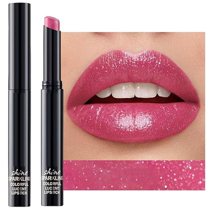 Lipstick For Women Matte Nude Glitter Highly Pigmented Moisturizing Lip stick Hypoallergenic Waterproof Long Lasting Lipsticks Quick Makeup Lightweight Portable Magenta # 09