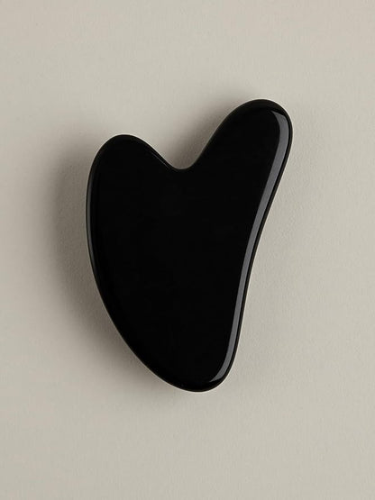 Mount Lai Obsidian Gua Sha Facial Tools, Black Obsidian Gua Sha Facial Tools Set and Roller, Guasha Tool for Face to Relieve Muscle Tension and Reduce Puffiness, Anti Aging Skin Care Sets for Women