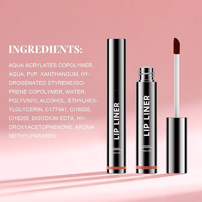 Lip Stain Peel Off - Waterproof Lip Liner, Long Lasting Transfer Proof & Smudge-Proof Lip Liner Stain Moisturizing Easy to Use Natural Lip Color (Rose)