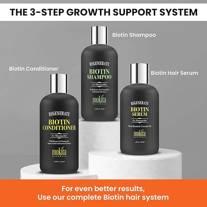 Conditioner with Biotin, ProVitamin B5 and Amino Acids for Repair Treatment and Deep Moisturizing for All Hair Types - Detangle, Protect and Support New Hair Growth - 8.5 Ounces