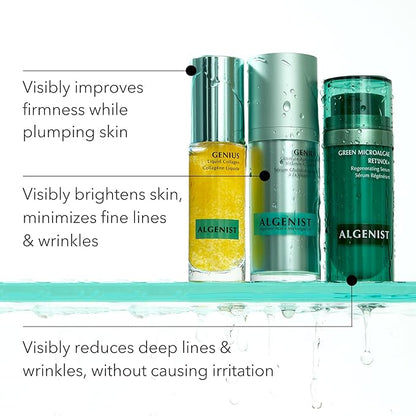 Algenist Green Microalgae Retinol+ Regenerating Serum - Anti Aging Serum with Plant Based, Time-Release Retinol - Evens Texture + Visibly Reduces Deep Lines & Wrinkles with Minimal Irritation (1 oz)