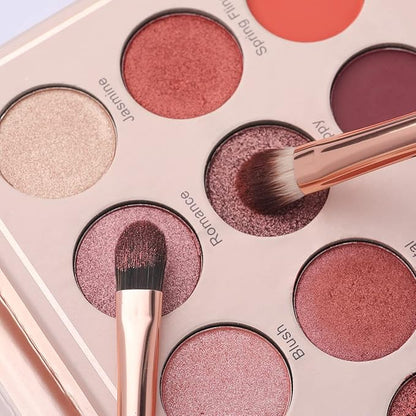 Eye Makeup Brush Set, 6 Pcs Professional Blending Eyeshadow Makeup Brushes for Concealer Eyebrows Eyeliner, Soft Hairs & Wood Handle