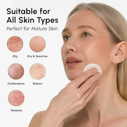 MAREE Glycolic Acid Polishes 2 PACK - Toner Polishes for Face Cleansing - Tea Tree Oil, Salicylic Acid & Vitamins E, B3, B5 - Facial Peel & Radiance Deep Cleaning Effect