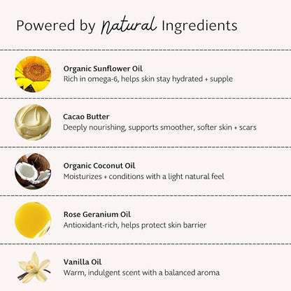 Slo Natural Moisturizing Stick | Body Balm with Organic Ingredients | Hydrating Nourishing | Coconut, Cocoa Butter & Antioxidants | Travel-Friendly | Rose Vanilla & Vanilla Cacao | 2set (2x2.1oz/60g)