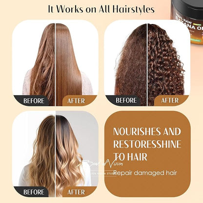 Raw Batana Oil for Hair Growth, Dr Sebi 100% Pure Organic Natural Ingredients from Honduras Reduces Hair Loss, Restores Dry Damaged Hair for Women Men (200 ml)
