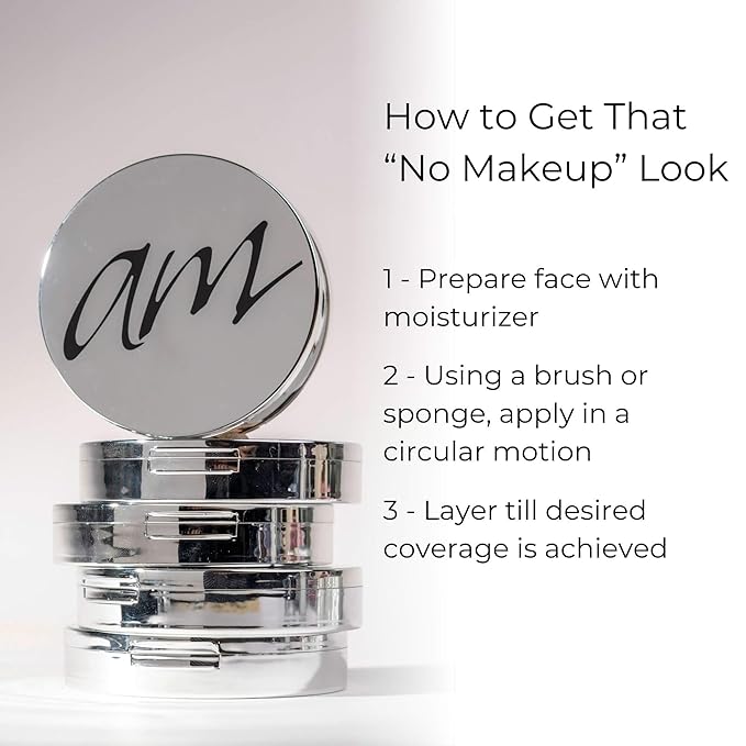 4-in-1 Pressed Foundation Powder with Natural SPF, Concealer & Finishing for Medium to Full Coverage Foundation, Mineral-Based (Eva, 0.35 oz)