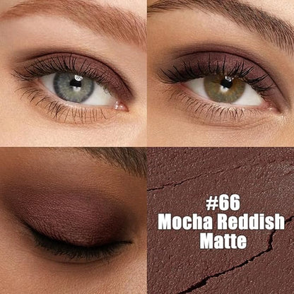 Chocolate Matte Cream Eye Shadow Stick Makeup for Women, Chocolate Matte Eyeliner Pencil Eyeshadow Brightener Stick for Eyes, Waterproof Eyeshadow Applicator Blendable sombras para ojos 66#