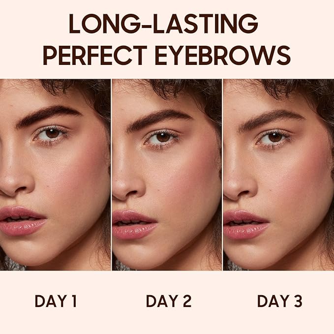 Brow Tattoo Peel Off Tint - Brow Gel Eyebrow Tattoos Waterproof, Eyebrow Gel Tint with Eyebrow Stencils Long-Lasting Makeup, Eye Brow Pencils Create Full Voluminous Brows for Women (Light Brown)