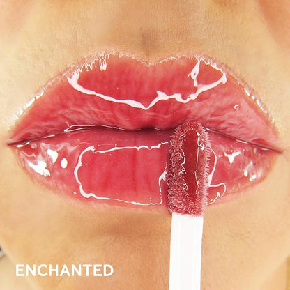 Winky Lux Enchanted Very There Lip Oil - Hydrating Nude Brown Tint with Jojoba Oil, Non-Sticky Glossy Lip Oil, Tinted Brown Gloss for Juicy Lips & Soft Vanilla Scent