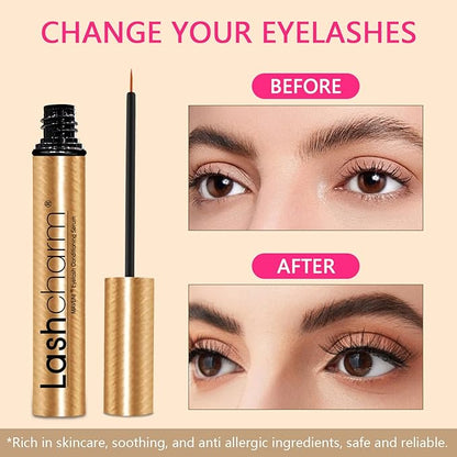 Lash Enhancing Serum, Women's Advanced Cosmetics, Eyelash Growth Serum, Promote Longer, Fuller, and Denser Eyelashes, Fast and Effective (Gold, 0.1 Fl Oz (Pack of 1))