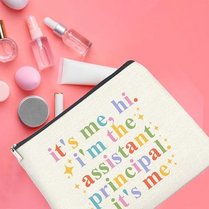 Makeup Bag Assistant Principle Gifts for Women, Assistant Principal Appreciation Gift in My Assistant Principal Era Cosmetic Bag Zipper Makeup Pouch
