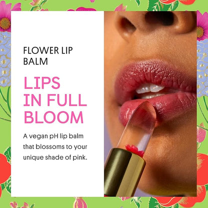 Winky Lux Flower Balm, pH Lip Balm, Color Changing Lipstick and Tinted Lip Balm, Vegan & Cruelty Free, Hydrate & Plump, Sheer Pink Lipstick, Pink Flower with Vanilla Scent