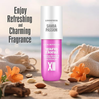 Perfume - No.12，Body Spray For Women（Eau De Perfum） Hair & Body Fragrance Mist -（Orange Flower +Creamy Almond ） Perfumes For Women（3 fl oz）