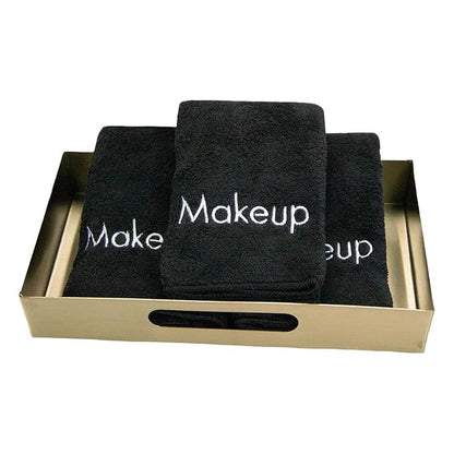 Arkwright Makeup Towels - Pack of 6 - Ultra Soft & Gentle Microfiber Coral Fleece Washcloth Face Make Up Remover, Reusuable Eraser Cloth Essentials for Hosts & Artists, 13 x 13 in, Black